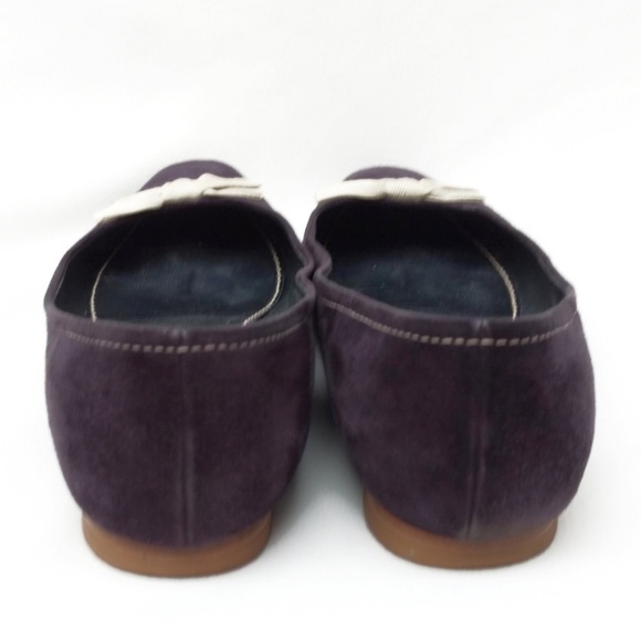 Miu Miu by Prada Navy Suede Bow Ballet Flats- 38/8